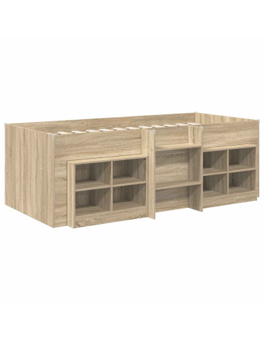 Struttura Letto Loft con Mobile 3 pz Rovere Sonoma