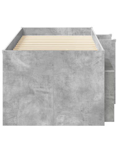 Struttura Letto Loft con Mobile 3 pz Grigio Cemento