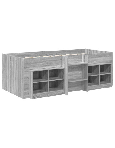 Struttura Letto Loft con Mobile 3 pz Sonoma grigio
