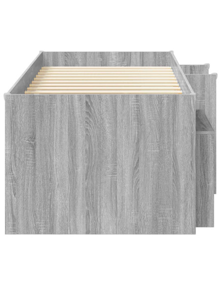Struttura Letto Loft con Mobile 3 pz Sonoma grigio