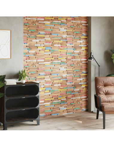 Pannelli per Pareti 10 pz 1,03 m² in Legno Massello di Teak