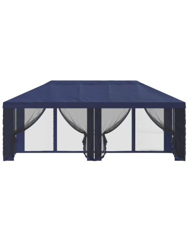 Copertura Gazebo con Pareti Laterali Blu 600,5 x 300,5 cm