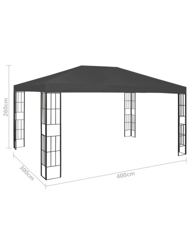 Gazebo 3x4 m Antracite