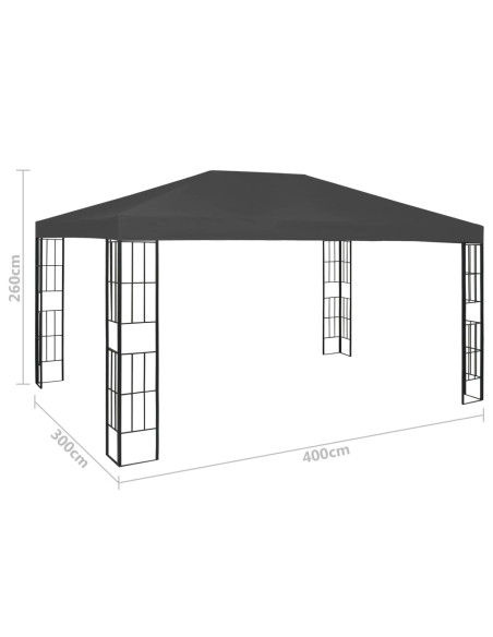 Gazebo 3x4 m Antracite