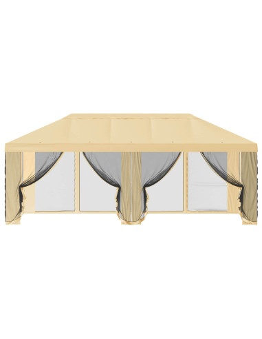 Copertura Gazebo con Pareti Laterali Crema 600,5 x 300,5 cm