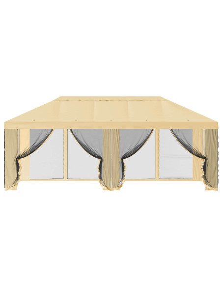 Copertura Gazebo con Pareti Laterali Crema 600,5 x 300,5 cm