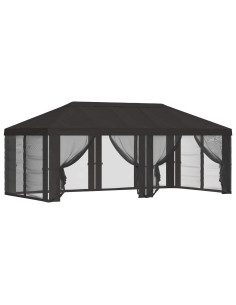 Copertura Gazebo con Pareti Laterali Antracite 600,5 x 300,5 cm 2