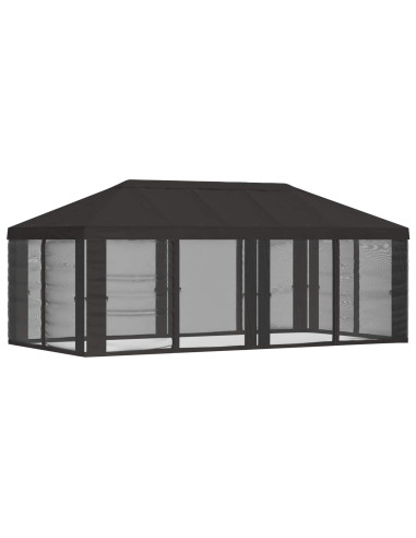Copertura Gazebo con Pareti Laterali Antracite 600,5 x 300,5 cm