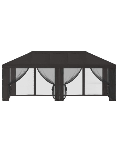 Copertura Gazebo con Pareti Laterali Antracite 600,5 x 300,5 cm