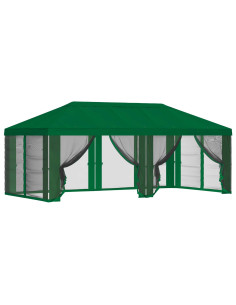 Copertura Gazebo con Pareti Laterali Verde 600,5 x 300,5 cm 2