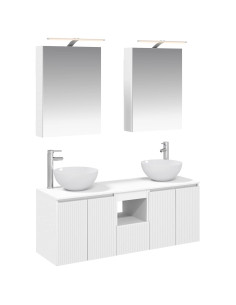 Set di Armadi da Bagno 5 pcs Bianco 50 x 14,5 x 70 cm