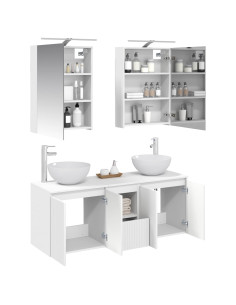 Set di Armadi da Bagno 5 pcs Bianco 50 x 14,5 x 70 cm 2