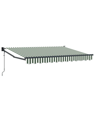 Tenda da Sole Verde e Bianco 3,5 x 2 m Poliestere e Metallo