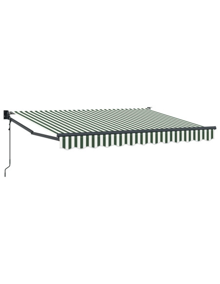 Tenda da Sole Verde e Bianco 3,5 x 2 m Poliestere e Metallo