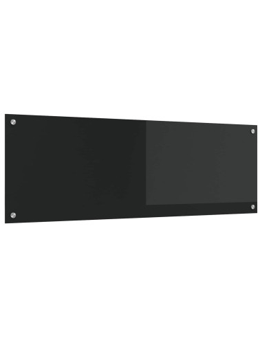 Schienale da cucina Nero 120 x 40 cm vetro temperato