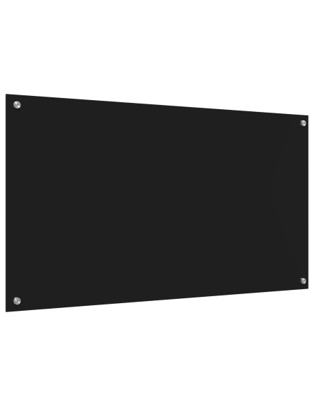 Schienale da cucina Nero 110 x 60 cm vetro temperato