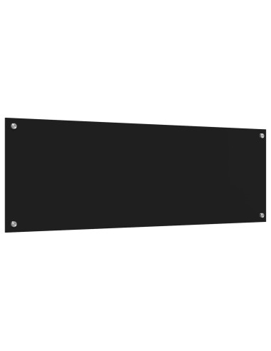 Schienale da cucina Nero 120 x 40 cm vetro temperato