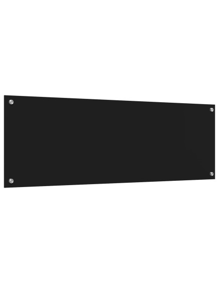 Schienale da cucina Nero 120 x 40 cm vetro temperato