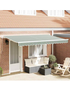 Tenda Retrattile Verde 400 x 200 cm Tessuto