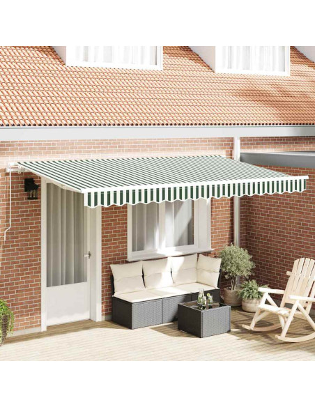 Tenda Retrattile Verde 400 x 200 cm Tessuto